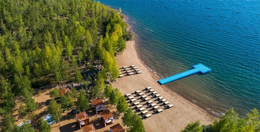 Пляж при отеле