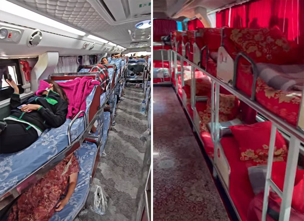 Спальный автобус внутри