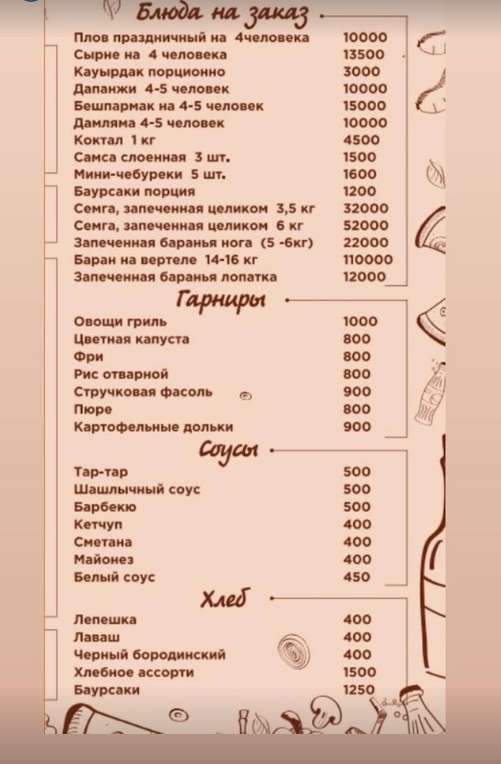 меню
