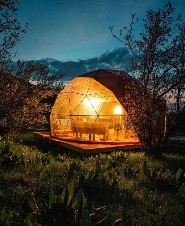 Панорамные стеклянные домики BubbleGumView